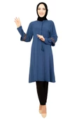 Moda Çizgi Desenli Tunik - 3