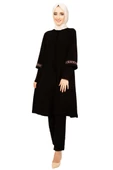 Moda Çizgi Desenli Tunik - 2