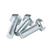 Çelik Cıvata 8X25 DIN933 Beyaz 50 Adet 8.8 Altıköşe thumbnail 1