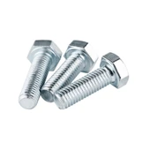 Çelik Cıvata 8X12 DIN933 Beyaz 50 Adet 8.8 Altıköşe - 1
