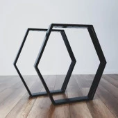 Retro Masa Ayakları Yemek Masası Ayağı Altıgen Metal Ayak thumbnail 2