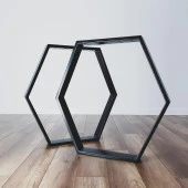 Retro Masa Ayakları Yemek Masası Ayağı Altıgen Metal Ayak thumbnail 3