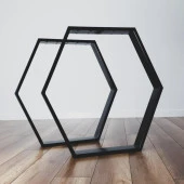 Retro Masa Ayakları Yemek Masası Ayağı Altıgen Metal Ayak thumbnail 5