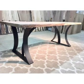 Mobilya Ayağı Metal Doğal Ahşaplı Masa Modeli thumbnail 2