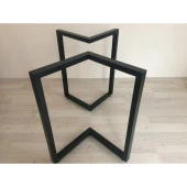 Metal Ayak Masa Üçgen Masa Ayağı Dekoratif Masa Ayakları - 2
