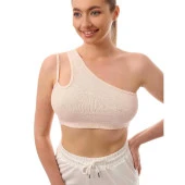 Fitilli Çapraz Askılı Crop Top Büstiyer Somon 35200 thumbnail 1
