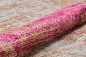 Modern Pembe Çerçeveli Dijital Baskı Yıkanabilir Hipoalerjenik Kaymaz Taban Halı Yolluk - 3