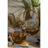 Paçi Bambu Saplı Isıya Dayanıklı Mini Cam Demlik 400ml - 2