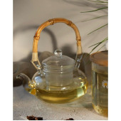 Perotti Esta Bambu Saplı Mini Cam Demlik 400ml - 2