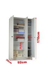 Mobilique 3Kapaklı Karaca Raflı Dolap - 1