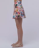 Kadın Desenli Şortlu Kısa Etek - 4