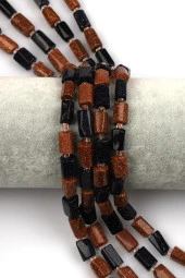 Kahverengi Yıldız Taşı - Lacivert Yıldız Taşı Doğal Taş Dizi Boru Kesim thumbnail 1