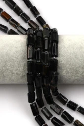 Siyah Kaplan Gözü Doğal Taş Dizi Boru Kesim thumbnail 1