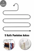 Mithra Life 2 Adet Metal 5 katlı Pantolon Eşarp Askısı MIT1030 - 3