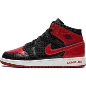 Nike Jordan 1 Mid Bred Text (Gs) - DM9650-001 Spor Ayakkabı - 1