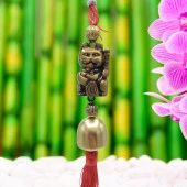 Çin Feng Shui Şans ve Bereket Metal Çan Maneki Neko 30 cm thumbnail 5