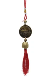 Çin Feng Shui Şans ve Bereket Metal Çan Tapınak Buda 30 cm thumbnail 7