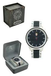 Galatasaray Orijinal Metal & Deri Kordonlu Kol Saati Hediyelik Ahşap Kutulu - 1