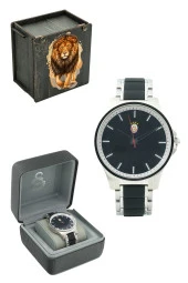 Galatasaray Orijinal Metal & Deri Kordonlu Kol Saati Hediyelik Ahşap Kutulu - 1