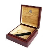 Mezmob Masif Yerli Sedir Ağacı Humidor Puro Kutusu Küçük Boy Analog - 5