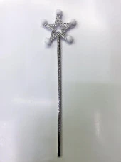 Yıldız Peri Asası Sihirli Değnek Beyaz Ponponlu thumbnail 1