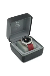 Galatasaray Orijinal Kırmızı Deri Kordonlu Kol Saati Hediyelik Ahşap Kutulu - 6