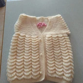 Mandalina Modeli Örgü Kız Yelek - 1