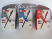MİKRO M-25 (50 ADET) TÜKENMEZ KALEM MAVİ SİYAH KIRMIZI - 1
