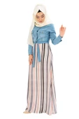 Moda Çizgi Tesettür Elbise - 1