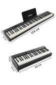 Midex PLX-100BK-ST Taşınabilir Dijital Piyano Tuş Hassasiyetli 88 Tuş Bluetooth Şarjlı (STAND Sustain Kulaklık Çanta Metod) thumbnail 5