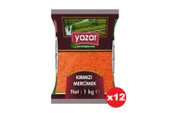 Yazar Yerli Kırmızı Mercimek 1 Kg. x 12 Adet - 1