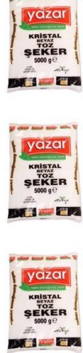 Yazar Kristal Toz Şeker 5 Kg x 3 Paket - 3