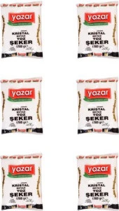 Yazar Kristal Toz Şeker 1 Kg x 6 Paket - 3