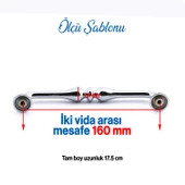 Yayık Kulp Mobilya Mutfak Dolabı Çekmece Dolap Kulpları Kapak Kulpu Kulbu Krom Renk 160 mm Metal thumbnail 2