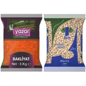 Yazar Kırmızı Mercimek 5 Kg. + Koçbaşı Nohut 5 Kg. - 1
