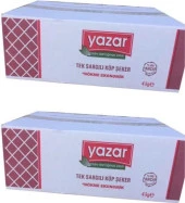 Yazar Tek Sargılı Kesme Küp Şeker 4 Kg. x 2 Adet - 1