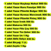 Yazar Ramazan Paketi 13 Parça 11,4 Kg. - 2