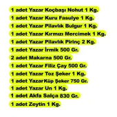 Yazar Ramazan Paketi 13 Parça 12,75 Kg - 2
