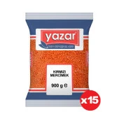 Yazar Kırmızı Mercimek 900 Gr. x 15 Adet - 1