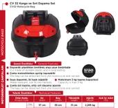 Arwic CV 32 L Kargo  ve Sırt Dayama Set  Arka Çanta Siyah - 2