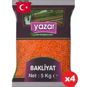 Yazar Yerli Kırmızı Mercimek 5 Kg x 4 Adet - 1