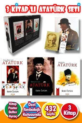3 Kitaptan Oluşan Muhteşem Atatürk Seti (3 Kitap,Poster,Not Defteri,Ayraç) - 1
