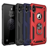 iPhone XS Max Kılıf Panzer Ring Tam Koruma Arka Kapak - 1