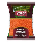 Yazar Yerlı Kırmızı Mercimek 2Kg - 1