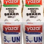 Yazar Kristal Toz Şeker 2 x 5 KG + Yazar Pastalık Böreklik Un 2 x 5 KG - 1