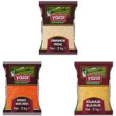 Yazar Kuru Gıda Seti 2kg Osmancık+2kg Kırmızı+2kg Pilavlık bulgur=6Kg Toplam - 1