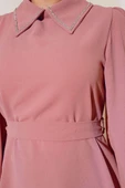 Yakası Taş Detaylı İkili Takım Pudra thumbnail 4