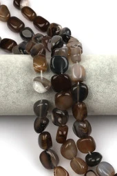 Akik Doğal Taş Dizi 9 x 15 mm Şekilsiz Kesim - 1