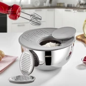 Amboss 12 Parça Paslanmaz Çelik Çok Amaçlı Kase ve Yanmaz Yapışmaz 7 Parça Granit Tencere Seti - 3