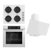 Ferre Fryart Cs Serisi Beyaz Cam Ankastre Set  (cs206 + Xe63cb +d078 ) thumbnail 1